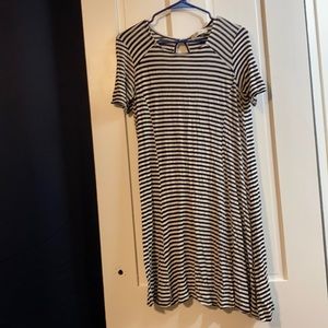 Blahh V I and white stripe t shirt dress